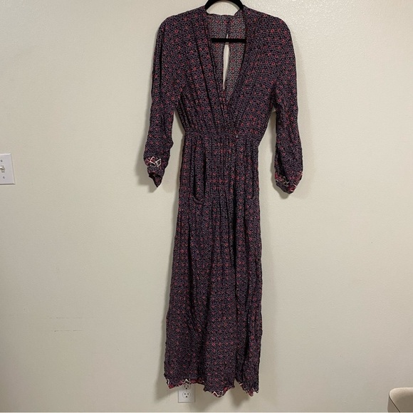 NAT by Natalie Martin Dress Women’s Size Small Floral Print Nico Wrap Maxi Dress - Picture 1 of 17
